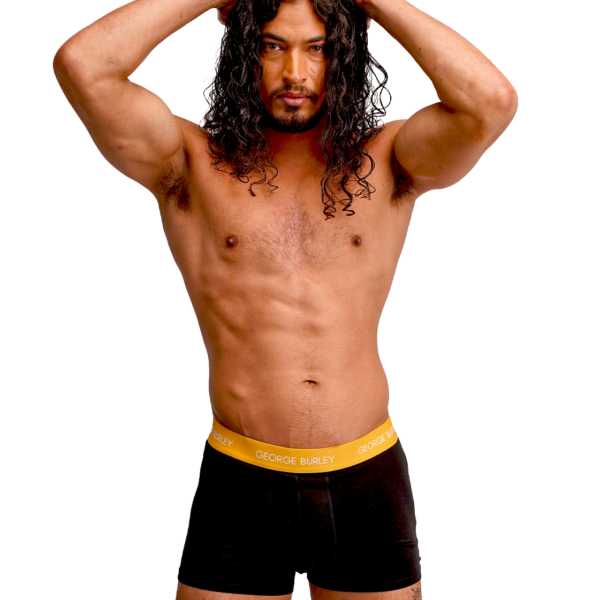 3Pack Boxers Black with Yellow