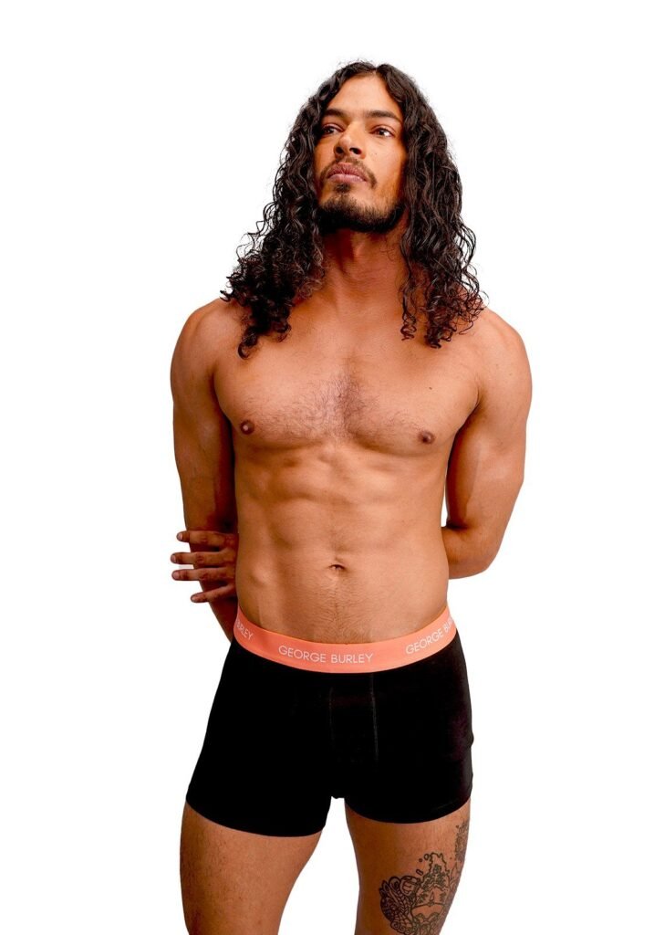 3Pack Boxers Black with Red/ Yellow / Black