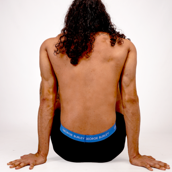 3Pack Boxers Black with Blue/ Grey / Black view 3