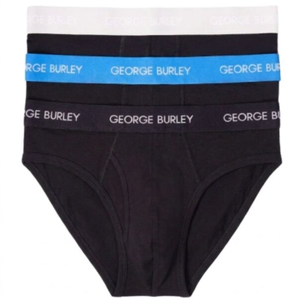3Pack Briefs Black with Grey (Blu/Bla/Grey) view 3